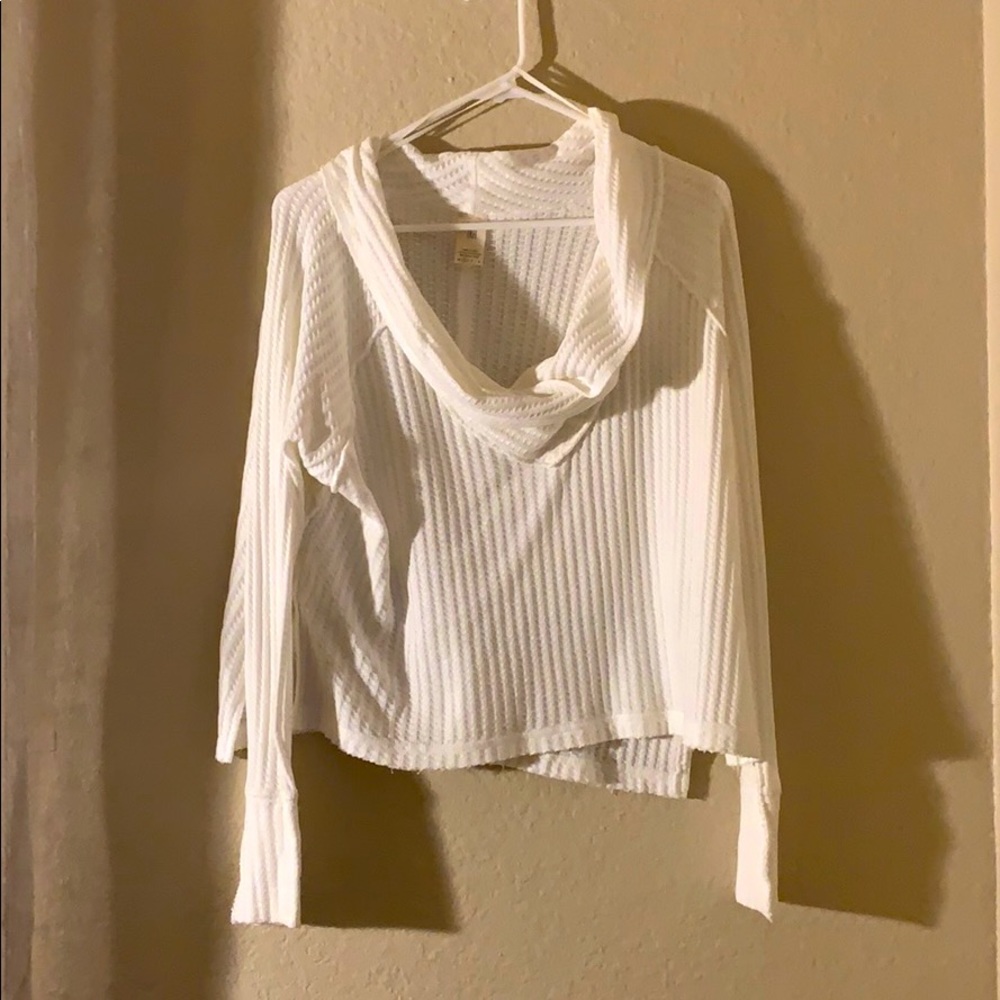 White Cowl Neck Sweater